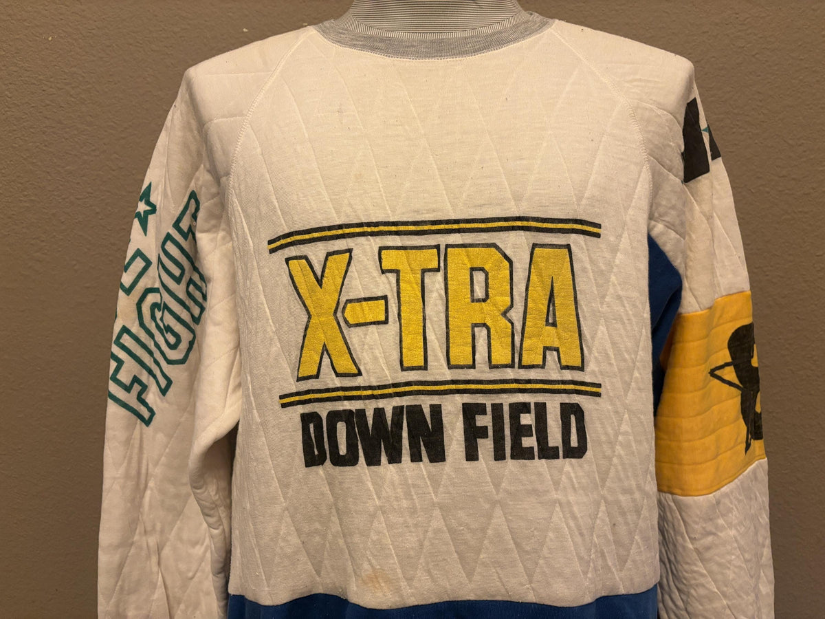Vintage 80s Xtra Downfield Ice Fight Hockey Crewneck Sweatshirt L Sweatshirt – Aesthetic Look · Top Pick For Any Outfit