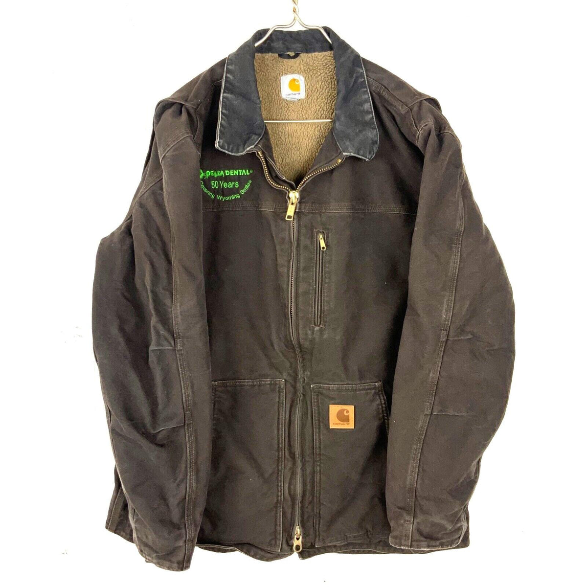 Carhartt Sandstone Workwear Jacket Large Brown Sherpa Lined Full Zip Graphic Tee – Soft Feel · Trending Graphic Apparel