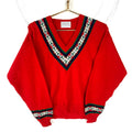 Vintage Pendleton Knit Sweater Womens Medium Red Vneck Pattern 90s Graphic Tee – Feel-Good Design · Perfect For Daily Wear
