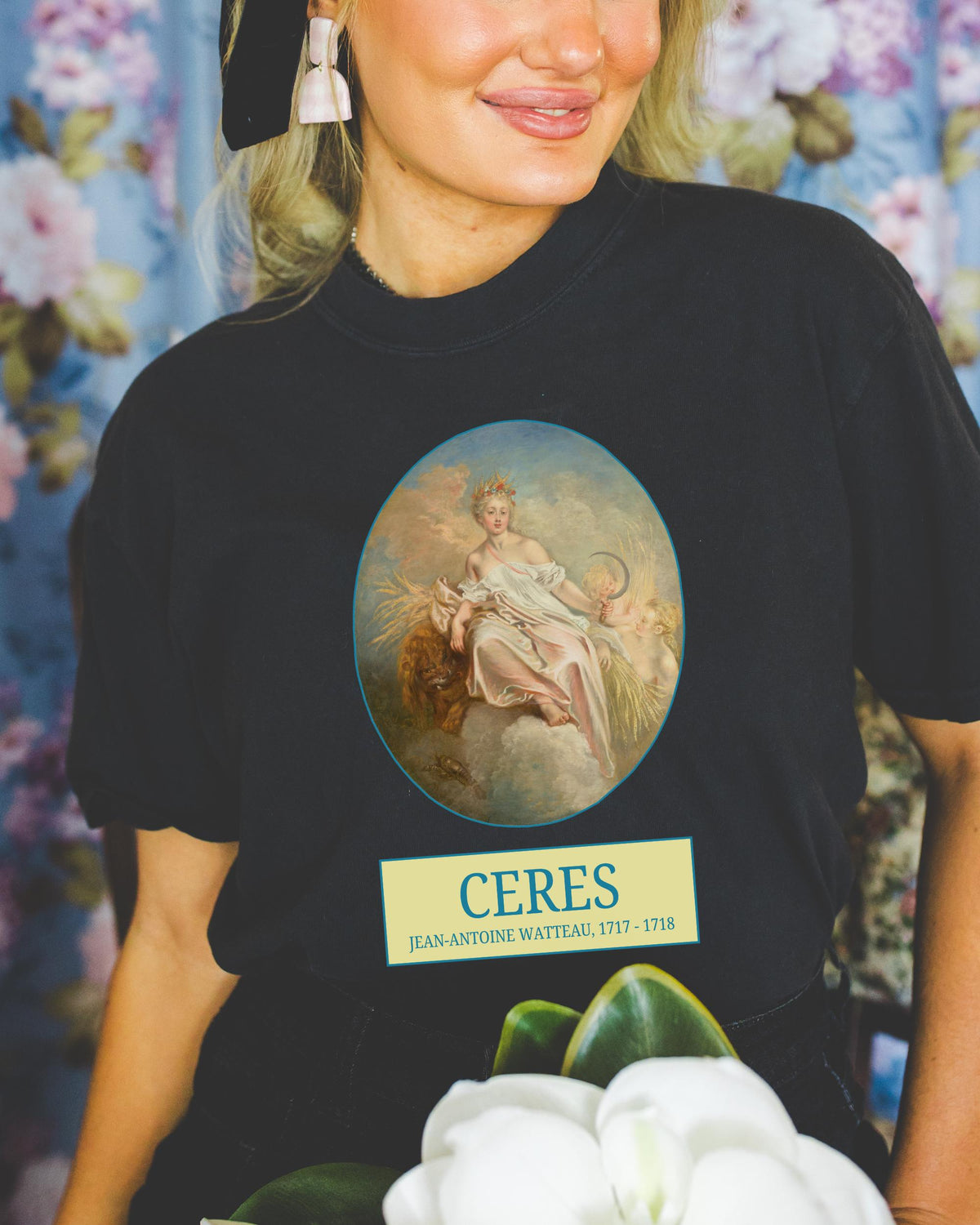 Ceres Summer by JeanAntoine Watteau Famous 18th Century European Art French Art History Tee Shirt for Historian Humanities Major Gift Graphic Tee – Soft Feel · High-Quality Print