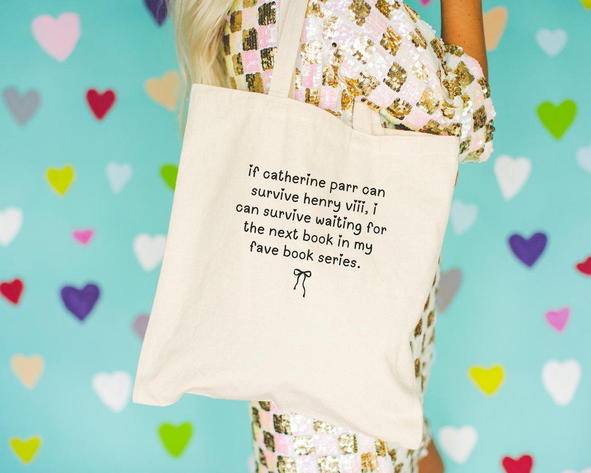 Book Lover Tote Bag for Historian Who Loves Reading Book Series Funny Tudor History Tote for Bookworm Catherine Parr and Henry the 8th Tote Bag – Everyday Comfort · High-Quality Print