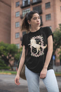 Funny Horse Lover Tee Shirt for Feminist Boho Women39s Rights TShirt for Animal Lover Butterfly Lover 90s Aesthetic White Horse in Flowers Graphic Tee – Easygoing Wear · Great Gift For Fans