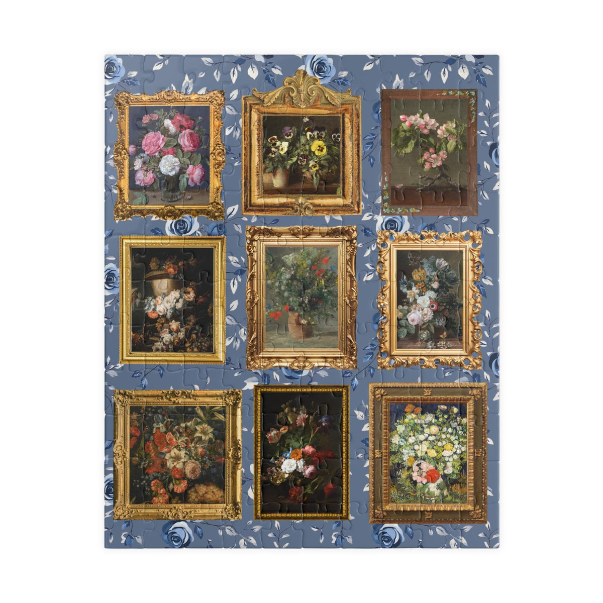 Flower Paintings Puzzle for Art Historian Who Loves Classic Dutch and Flemish Paintings of Roses Boho Garden Lover Gift for Wedding Florist Graphic Tee – Warm & Stylish · Must-Have Style