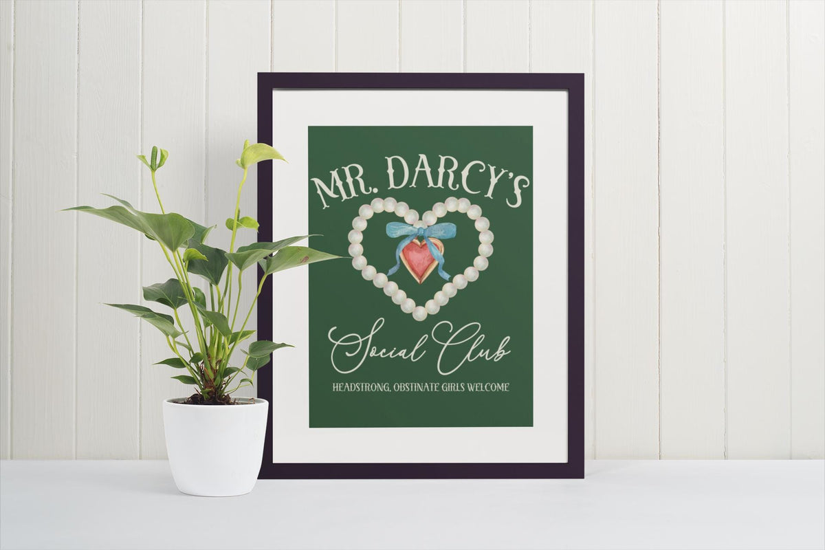 Cute Pride and Prejudice Gift for Friend Who Loves Jane Austen Mr Darcys Social Club Romance Reader Poster for Bookworm Literature Major Graphic Tee – Aesthetic Look · Great Gift For Fans