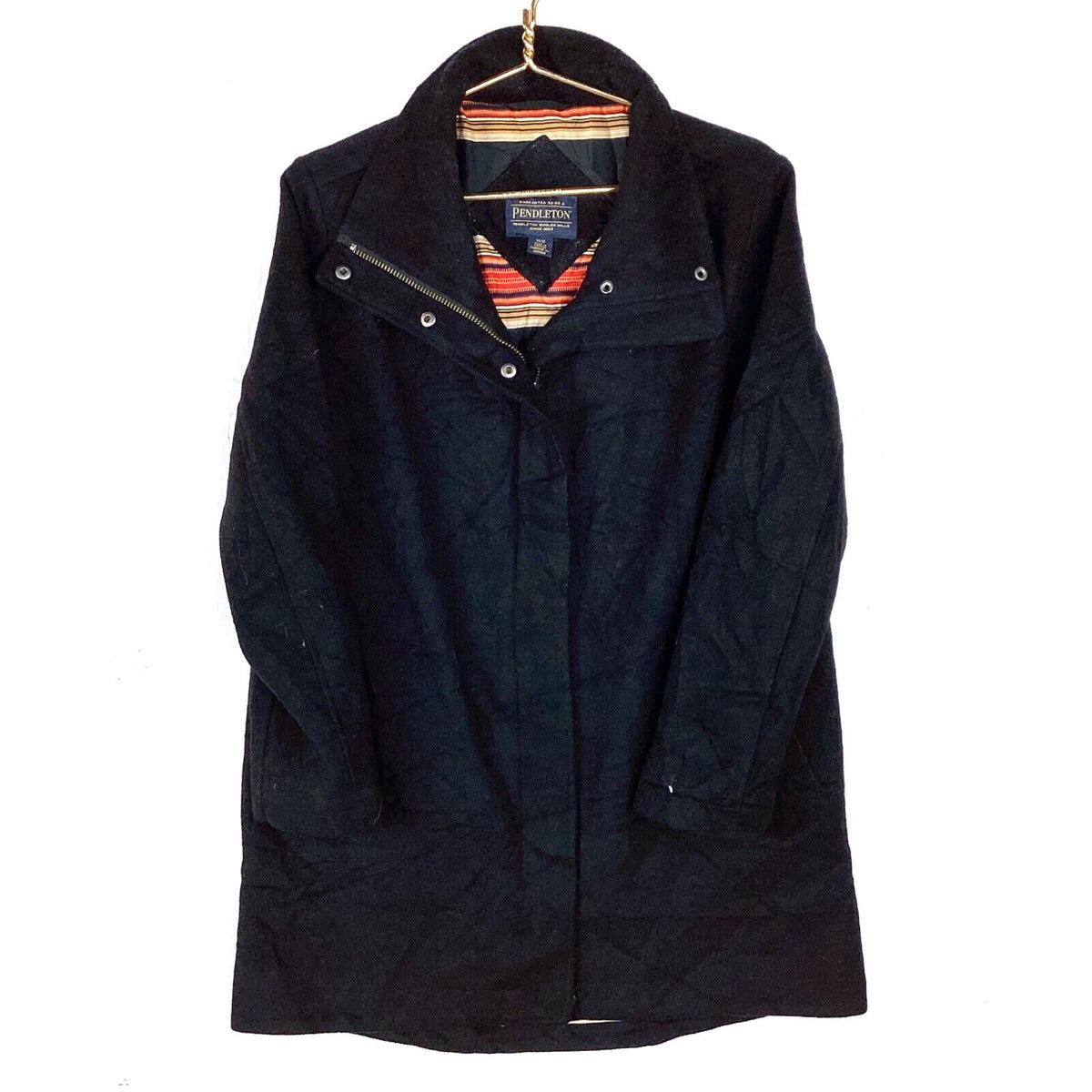 Pendleton Woolen Mills Wool Coat Jacket Women39s Medium Black Full Zip Graphic Tee – Premium Graphic · Great Gift For Fans