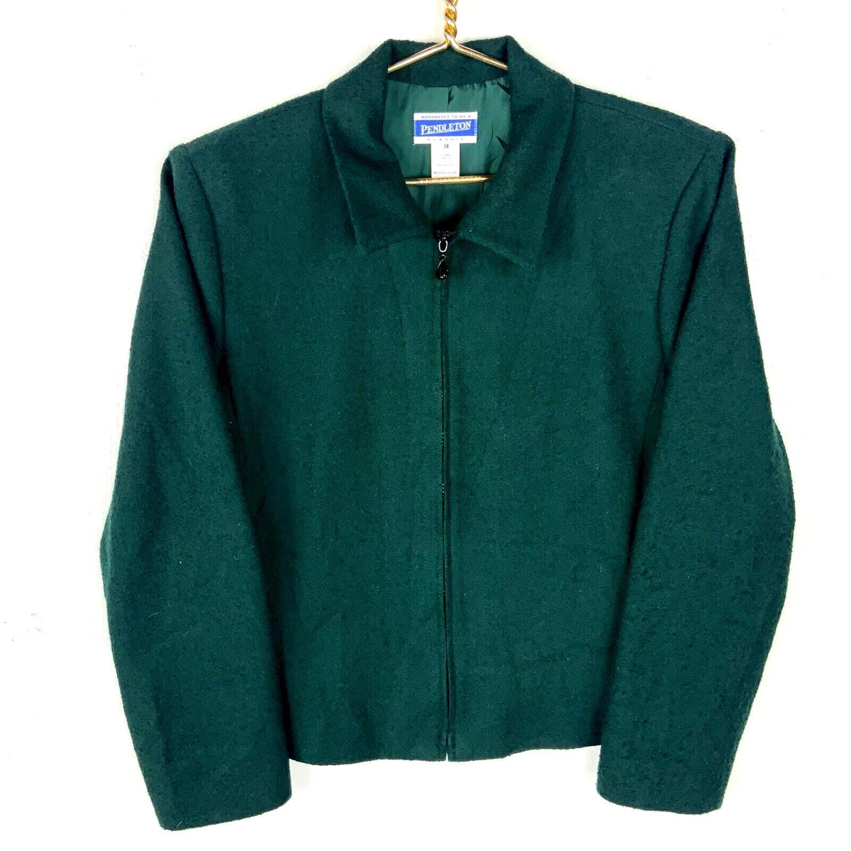 Vintage Pendleton Knit Wool Sweater Womens Size 14 Green Full Zip 90s Graphic Tee – Bold Style · Must-Have Style