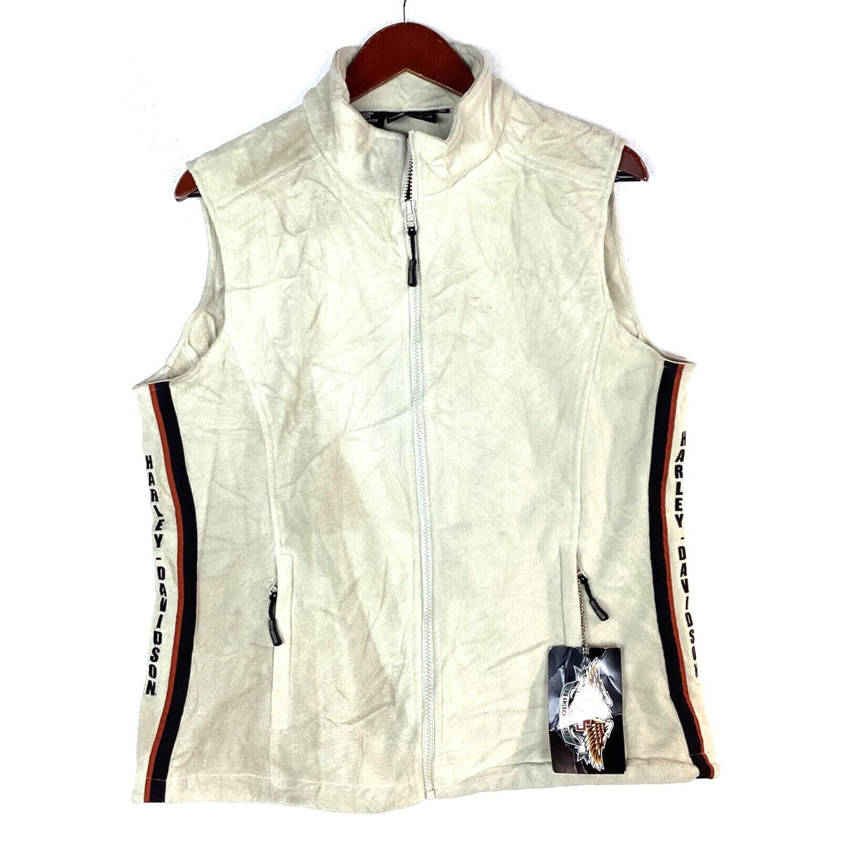 Harley Davidson Fleece Sweater Vest Jacket Womens Extra Large Beige Nwt Graphic Tee – Aesthetic Look · Trending Graphic Apparel