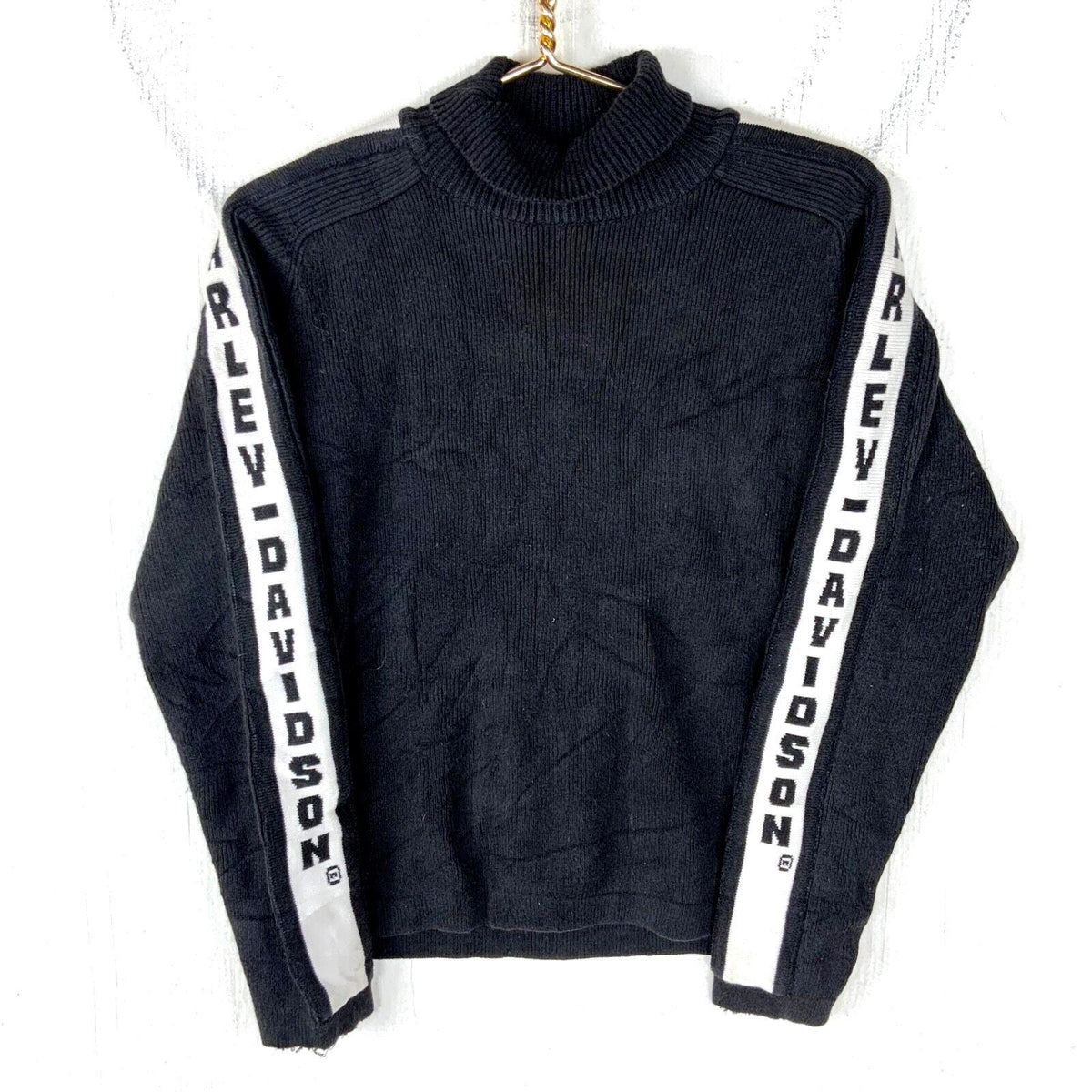 Vintage Harley Davidson Knit Sweater Womens Medium Turtleneck 90s Graphic Tee – Cozy Vibes · Top Pick For Any Outfit