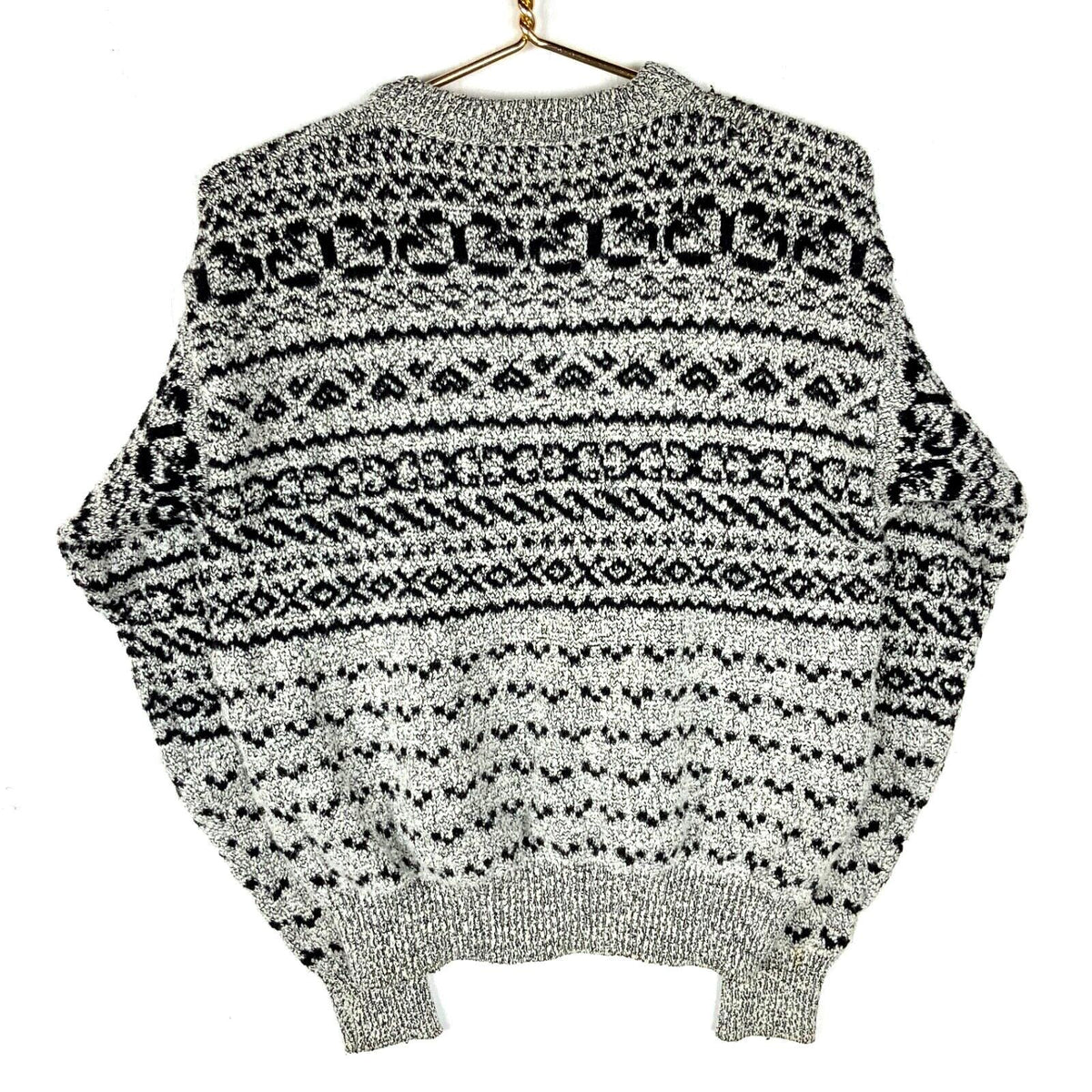 Vintage Grandpa Knit Sweater Medium Gray Pattern 90s Graphic Tee – Cozy Vibes · Great Gift For Fans