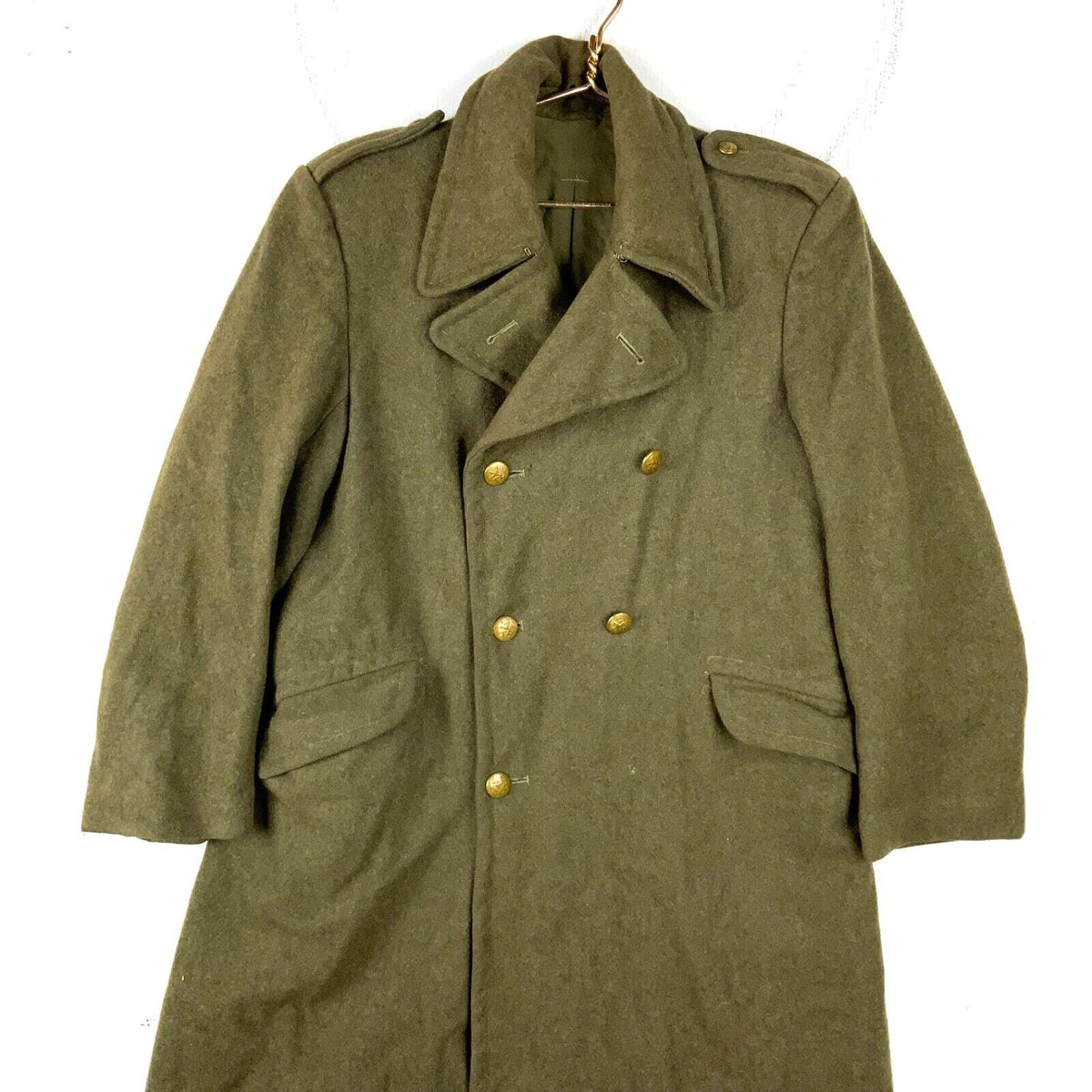 Vintage Military Wool Trench Coat Jacket Small Green Button Up 40s Graphic Tee – Feel-Good Design · Great Gift For Fans