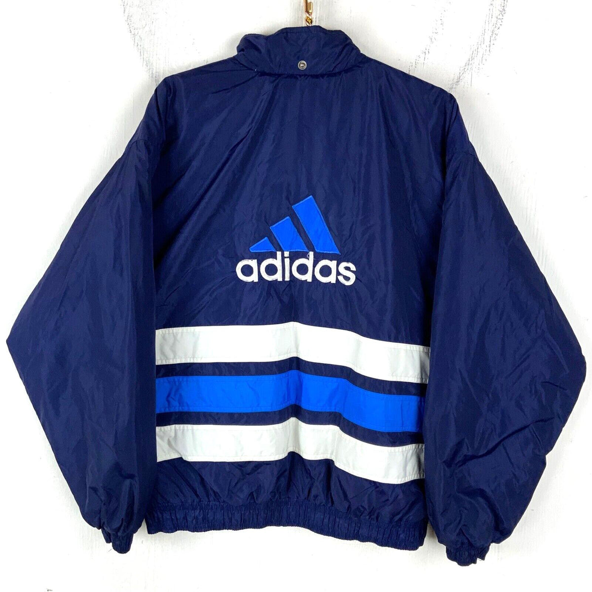 Vintage Adidas Bomber Puffer Jacket Size Large Blue Full Zip Graphic Tee – Easygoing Wear · Must-Have Style