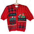 Vintage Grandma Knit Sweater Womens Small Red Cardigan Embroidered Graphic Tee – Soft Feel · Must-Have Style