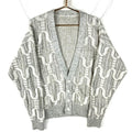 Vintage Grandpa Knit Sweater Medium Cardigan Gray Pattern Graphic Tee – Premium Graphic · Great Gift For Fans