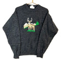 Vintage Grandpa Knit Sweater Medium Gray Crewneck Deer Wildlife 90s Graphic Tee – Feel-Good Design · Perfect For Daily Wear