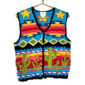 Vintage Grandma Hand Knit Sweater Vest Womens Medium Western Pattern 90s Graphic Tee – Easygoing Wear · Perfect For Daily Wear
