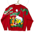 Vintage Tweety Looney Tunes Sweatshirt Crewneck XL Red Christmas All Over Print Sweatshirt – Aesthetic Look · High-Quality Print