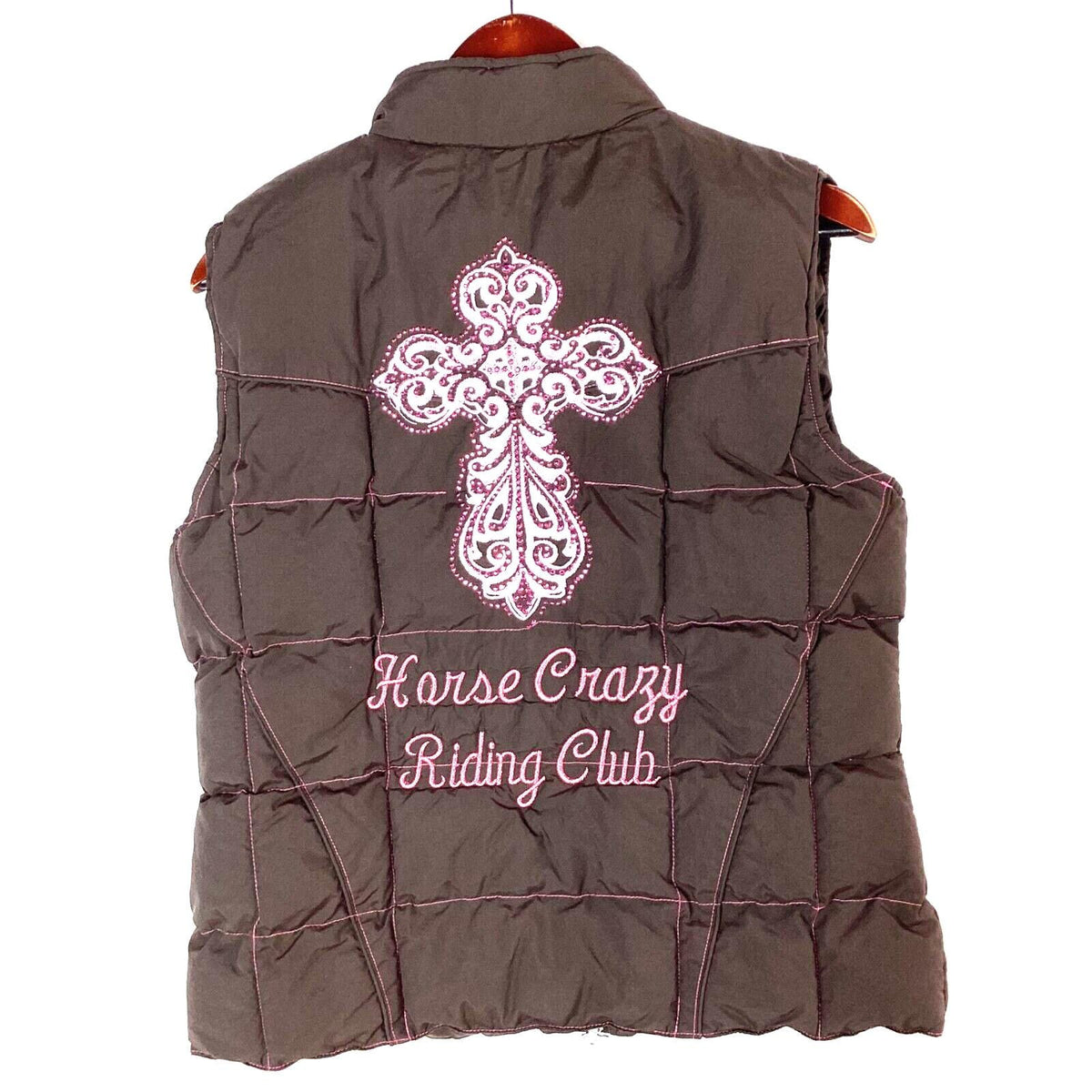 Cowgirl Hardware Riding Club Women39s Vest Jacket Size Medium Brown Rhinestone Graphic Tee – Premium Graphic · Trending Graphic Apparel