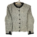 Vintage Grandma Hand Knit Cardigan Sweater Womens Medium Gray Graphic Tee – Aesthetic Look · Must-Have Style