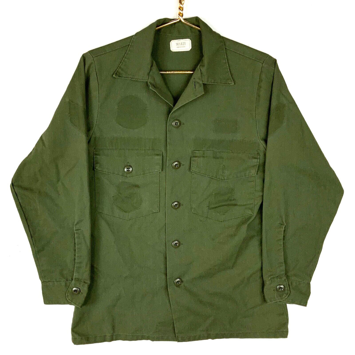 Vintage Us Army OG507 Button Up Shirt Size 145x31 Green 1985 Long Sleeve 80s Graphic Tee – Easygoing Wear · High-Quality Print