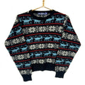 Vintage Grandma Knit Sweater Womens Small Black Crewneck Nordic Graphic Tee – Premium Graphic · Must-Have Style