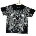 US Army Y2K All Over Print TShirt Size Medium Black Streetwear Eagles Usa Graphic Tee – Bold Style · Must-Have Style
