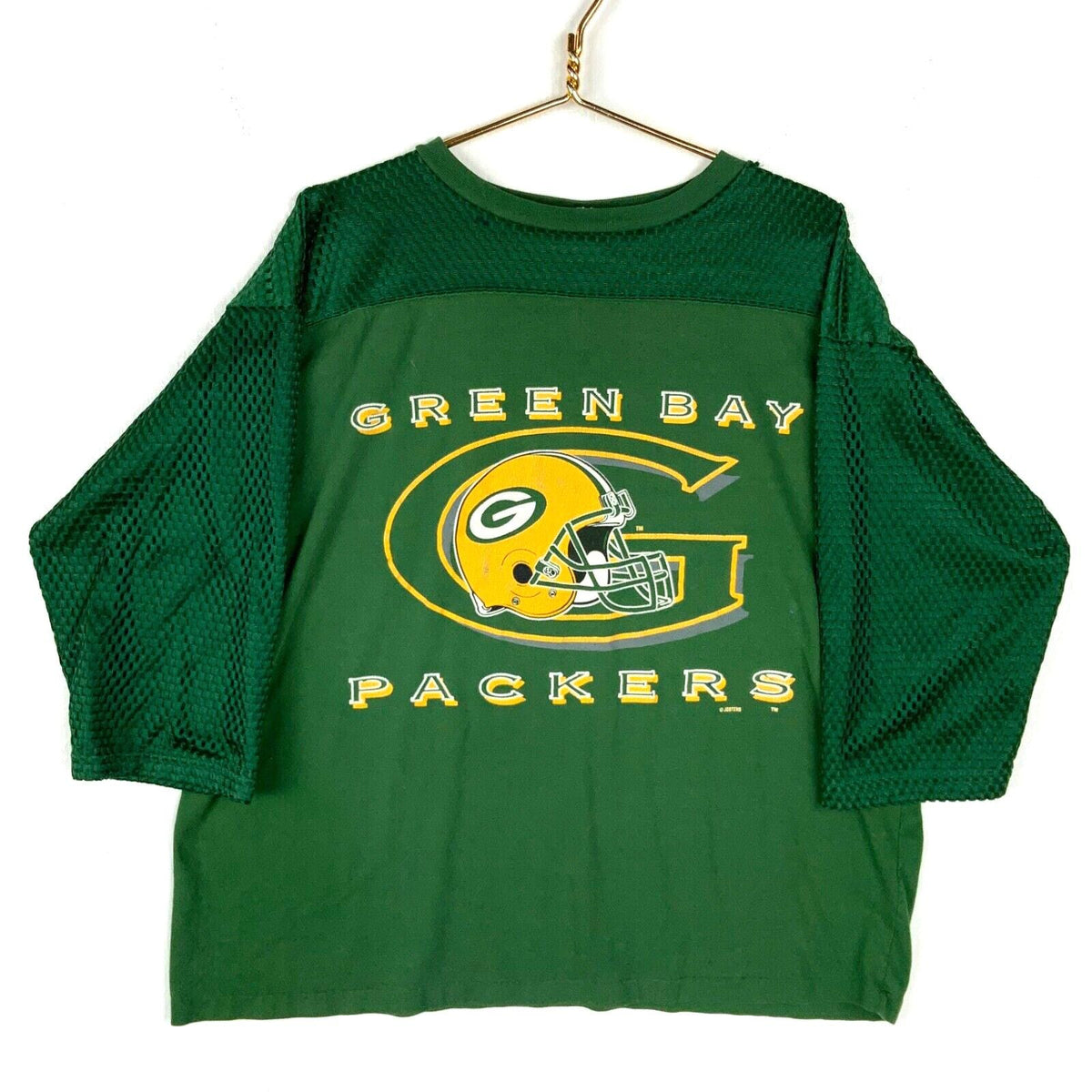 Vintage Green Bay Packers TShirt Size XL Mesh 34 Sleeve Made In Usa Nfl 90s Graphic Tee – Warm & Stylish · High-Quality Print