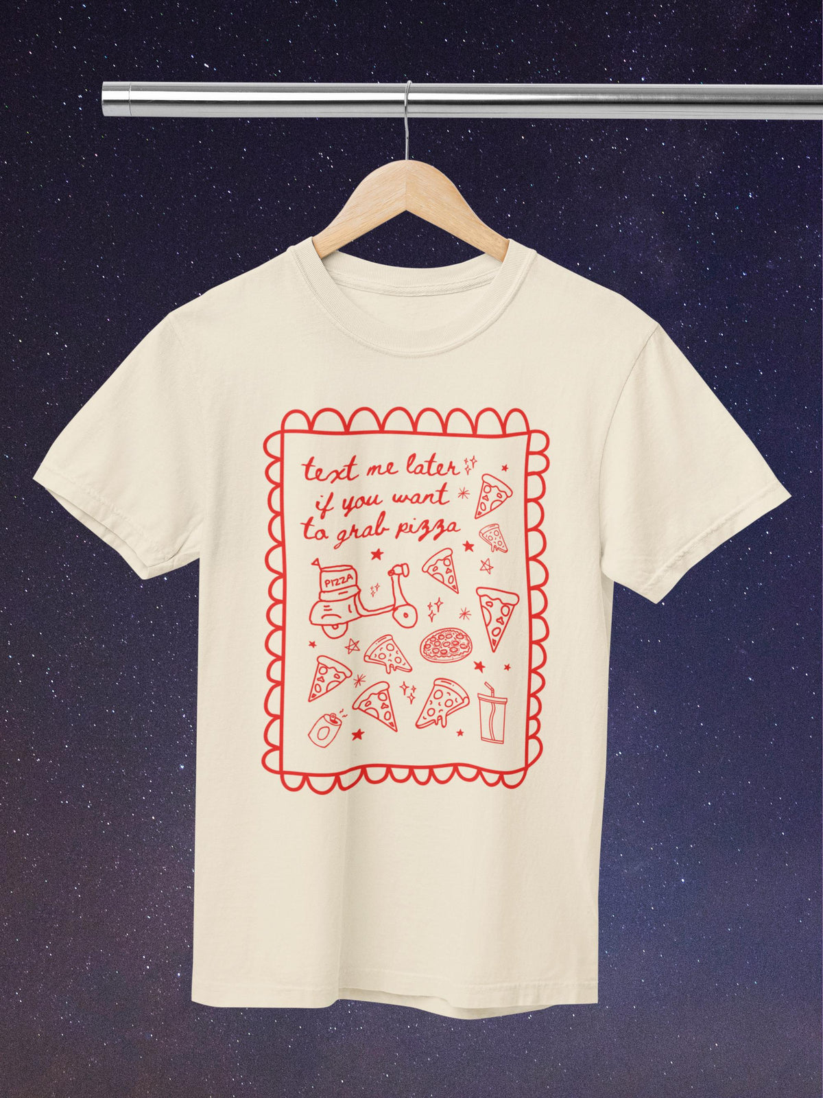Funny Pizza Lover Gift for Friend Who Loves Pizza and Texting Text Me Later if You Want to Grab Pizza Silly Matching Tee for Pizza Party Graphic Tee – Feel-Good Design · Great Gift For Fans