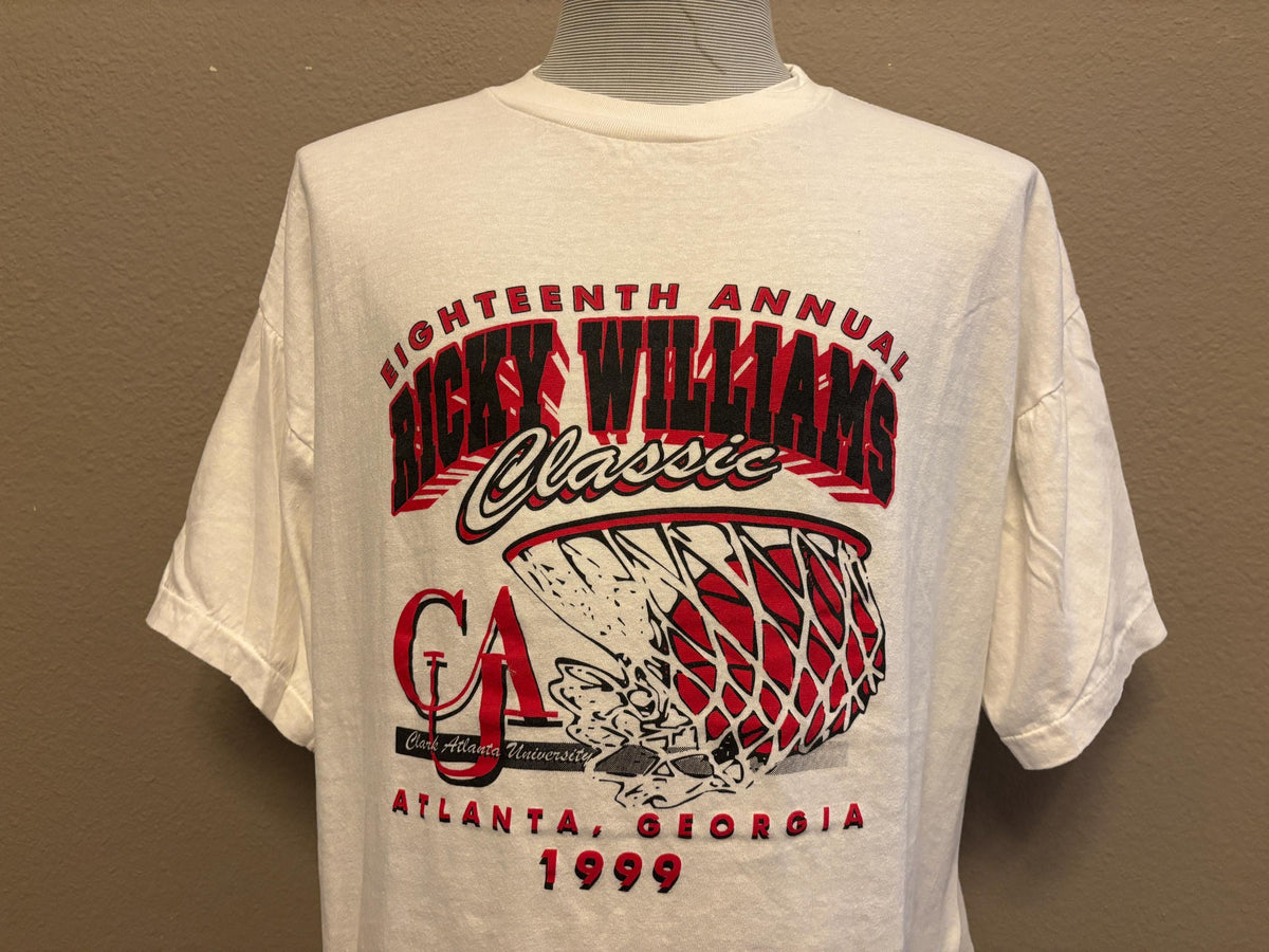 Vintage 9039s Clark Atlanta University Ricky Williams Classic Basketball Atlanta Georgia 1999 Tshirt XXL Graphic Tee – Warm & Stylish · Must-Have Style
