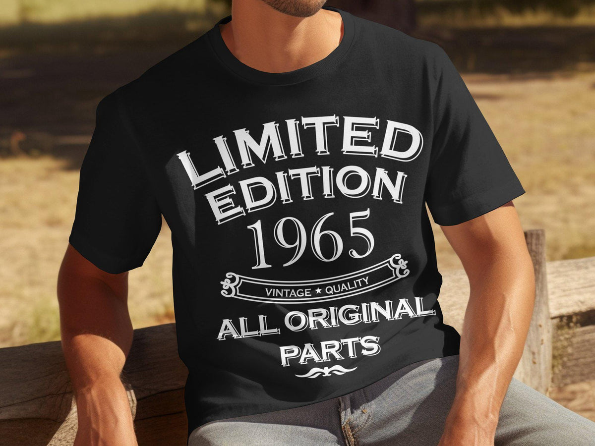 Mens 60th Birthday Gifts For Dad T Shirt Top Shirt Gift Present Sixty Limited Edition Year 1965 All Original Parts Funny 60 Years Old Tee Graphic Tee – Cozy Vibes · Trending Graphic Apparel