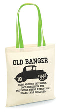 18th Birthday Tote Bag Born in 2007 18 Years Old Party Bag Old Banger Car Design Funny Birthday Gift Vintage Car Tote Bag Tote Bag – Premium Graphic · Perfect For Daily Wear