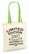 Limited Edition 2007 Tote Bag Perfect Birthday Gift 18 Years Old Party Bag Born In 2007 Tote Unique 18th Birthday Tote Tote Bag – Soft Feel · Top Pick For Any Outfit