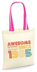 Awesome Since 1985 Tote Bag Retro 40th Birthday Gift Born in 1985 40 Years Old Celebration Bag 40th Party Bag Bag for Life Tote Bag – Cozy Vibes · High-Quality Print