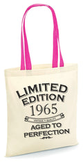 60th Birthday Tote Bag Limited Edition 1965 Aged to Perfection Born in 1965 60 Years Old 60th Party Bag Bag for Life Tote Bag – Everyday Comfort · High-Quality Print