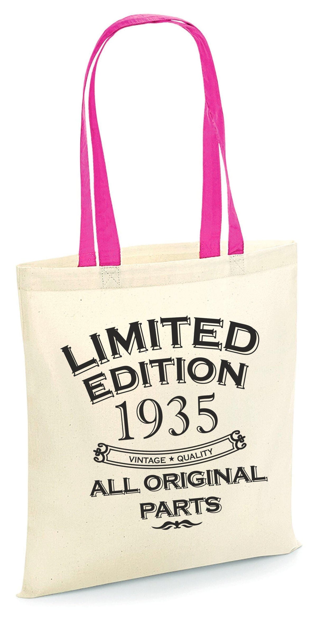 Limited Edition 1935 Tote Bag Vintage Quality All Original Parts 90th Birthday Bag Born In 1935 90 Years Old Party Bag Tote Bag – Cozy Vibes · High-Quality Print