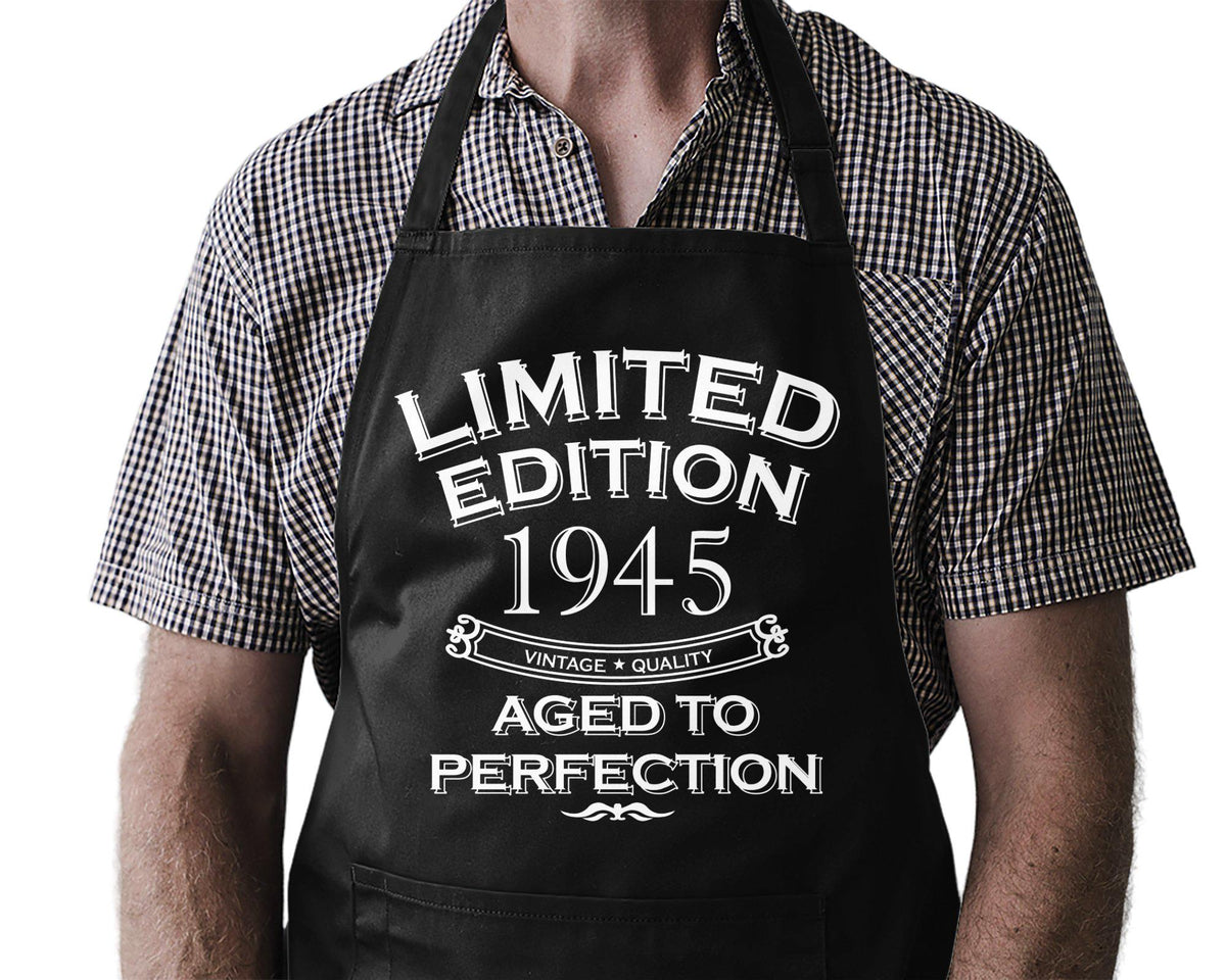 80th Birthday Unisex BBQ Apron Born 1945 Cooking Humor Funny Gift for Men Women 80 Years Old Grill Master Celebration Graphic Tee – Aesthetic Look · Great Gift For Fans