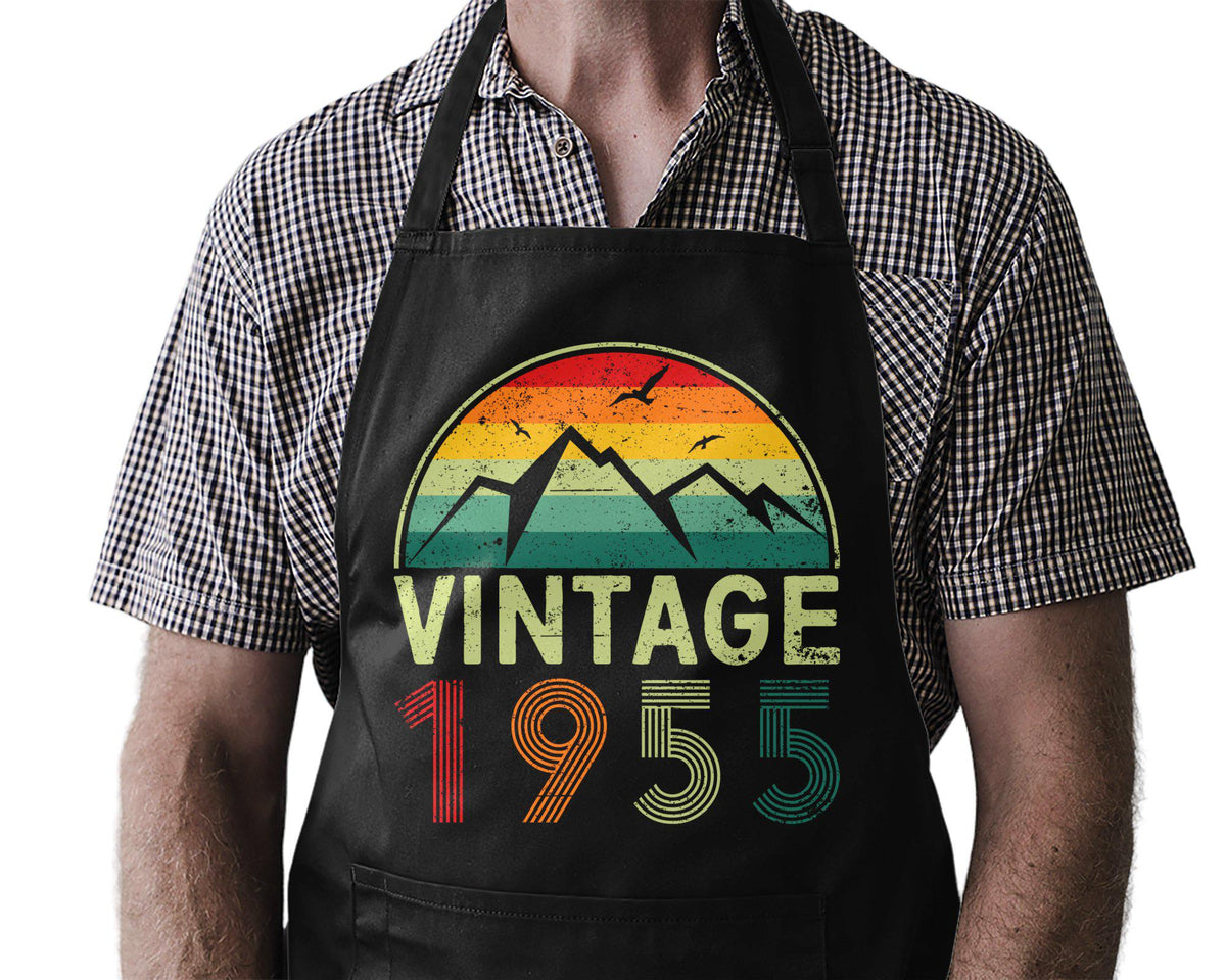 70th Birthday Gift Born 1955 Funny Cooking Apron BBQ Master Grill Pro 70 Years Old Kitchen Legend Gift Him Her Unisex Graphic Tee – Soft Feel · Perfect For Daily Wear