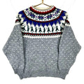 Vintage Eddie Bauer Knit Wool Sweater Womens Small Gray Mock Neck Nordic Graphic Tee – Aesthetic Look · Top Pick For Any Outfit