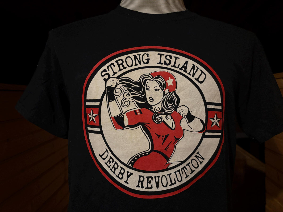 Vintage 2000s Strong Island Roller Derby Revolution Tshirt M Graphic Tee – Aesthetic Look · Top Pick For Any Outfit