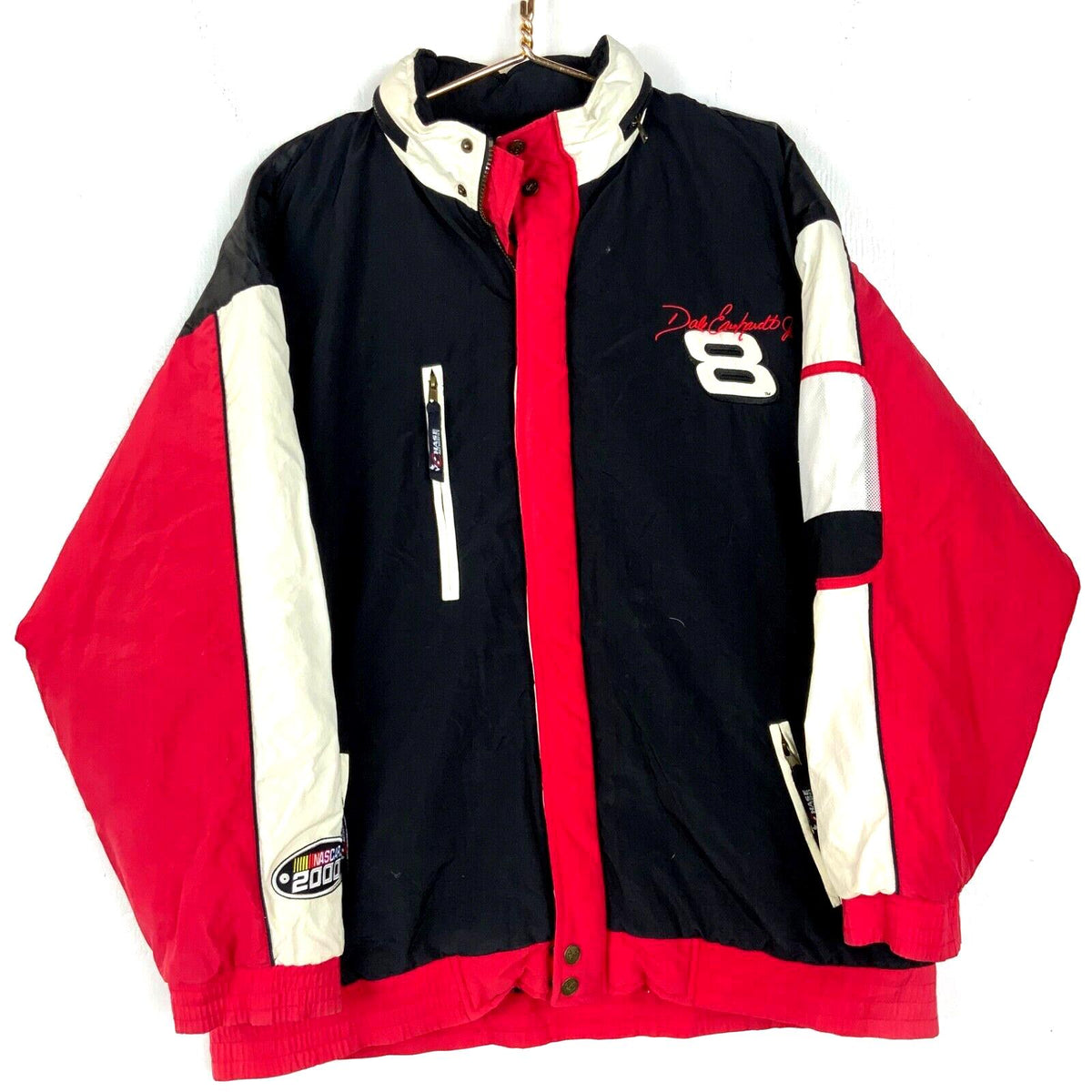Vintage Dale Earnhardt Jr Puffer Jacket Size Large Black Full Zip Nascar 2000 Graphic Tee – Soft Feel · Trending Graphic Apparel