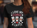 I Love My Corgi A Latte Dog Lover TShirt Cute Coffee and Corgi TShirt for Women Fun Corgi Graphic Tee Gift for Dog Moms Graphic Tee – Soft Feel · Great Gift For Fans