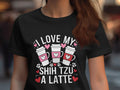 I Love My Shih Tzu A Latte Shirt Womens Cute Dog Lover Tee Funny Shih Tzu Shirt Coffee Lover TShirt Shih Tzu Gift for Her Graphic Tee – Easygoing Wear · Great Gift For Fans