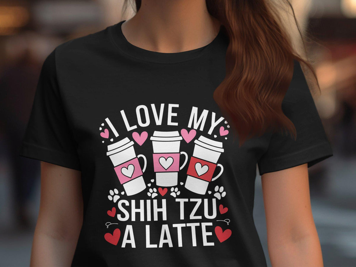 I Love My Shih Tzu A Latte Shirt Womens Cute Dog Lover Tee Funny Shih Tzu Shirt Coffee Lover TShirt Shih Tzu Gift for Her Graphic Tee – Easygoing Wear · Great Gift For Fans