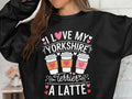I Love My Yorkshire Terrier A Latte Sweatshirt Dog Lover Gift Cozy Pet Owner Apparel Adorable Yorkie Themed Wear Sweatshirt – Everyday Comfort · Must-Have Style