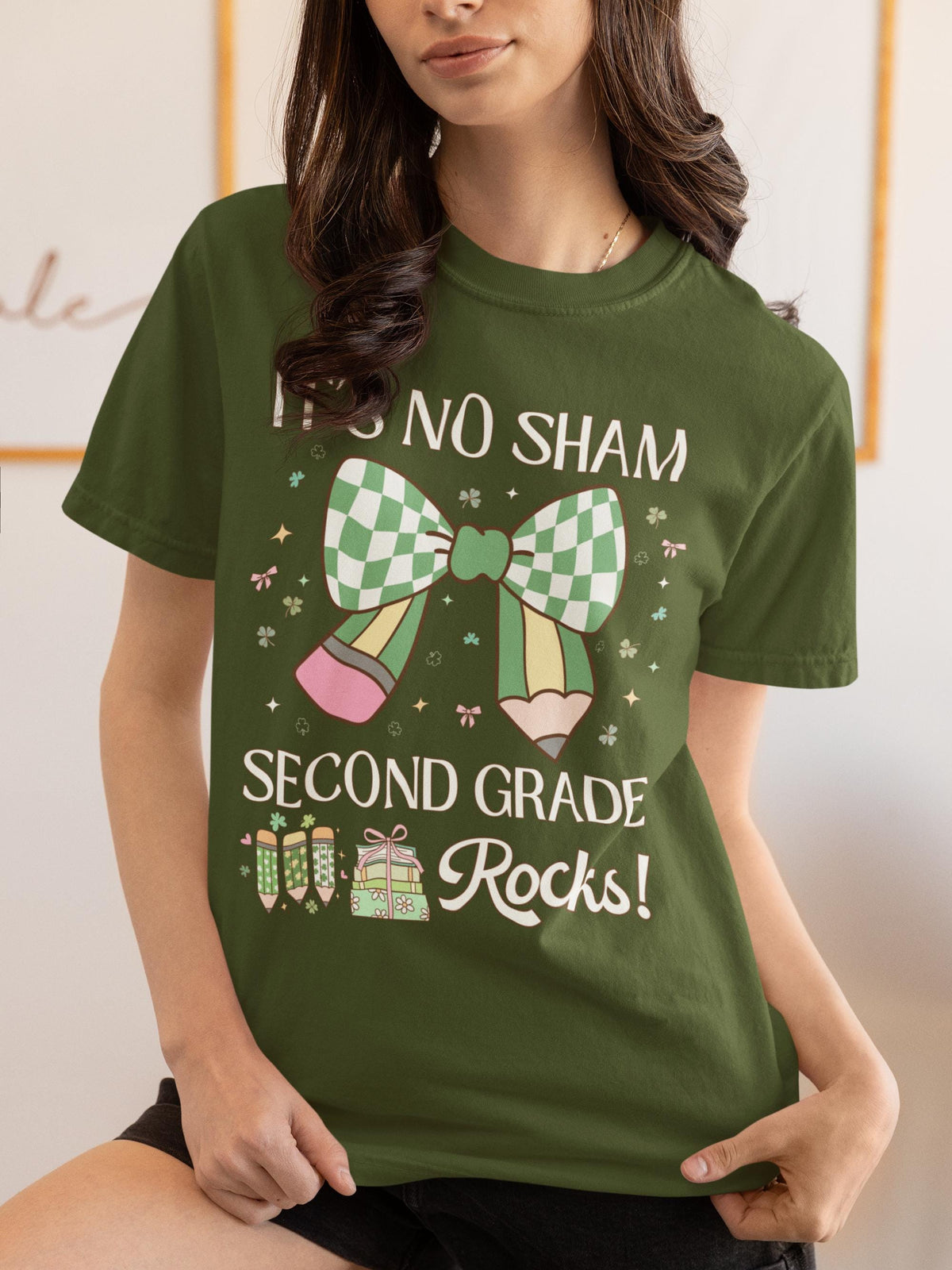 St Patricks Day Teacher Tee Shirt Second Grade Rocks Funny Saying Teaching Assistant TShirt for Student Teacher Elementary Education Graphic Tee – Fan Favorite · Trending Graphic Apparel