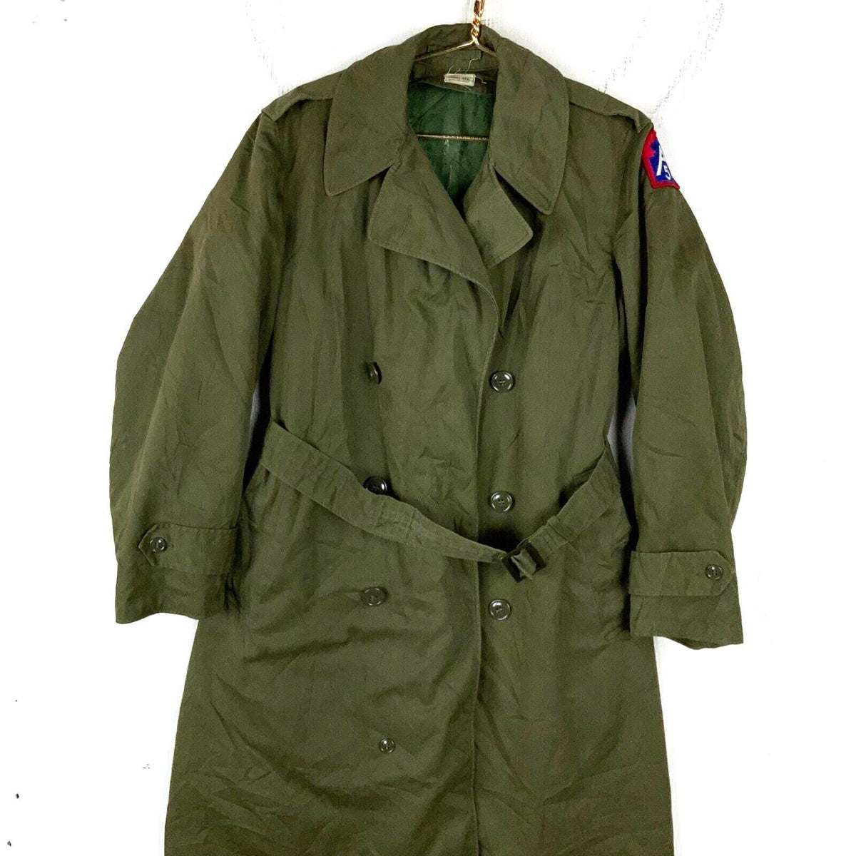 Vintage Military Trench Coat Jacket Small Green Button Up Vietnam Era 60s 70s Graphic Tee – Cozy Vibes · Trending Graphic Apparel