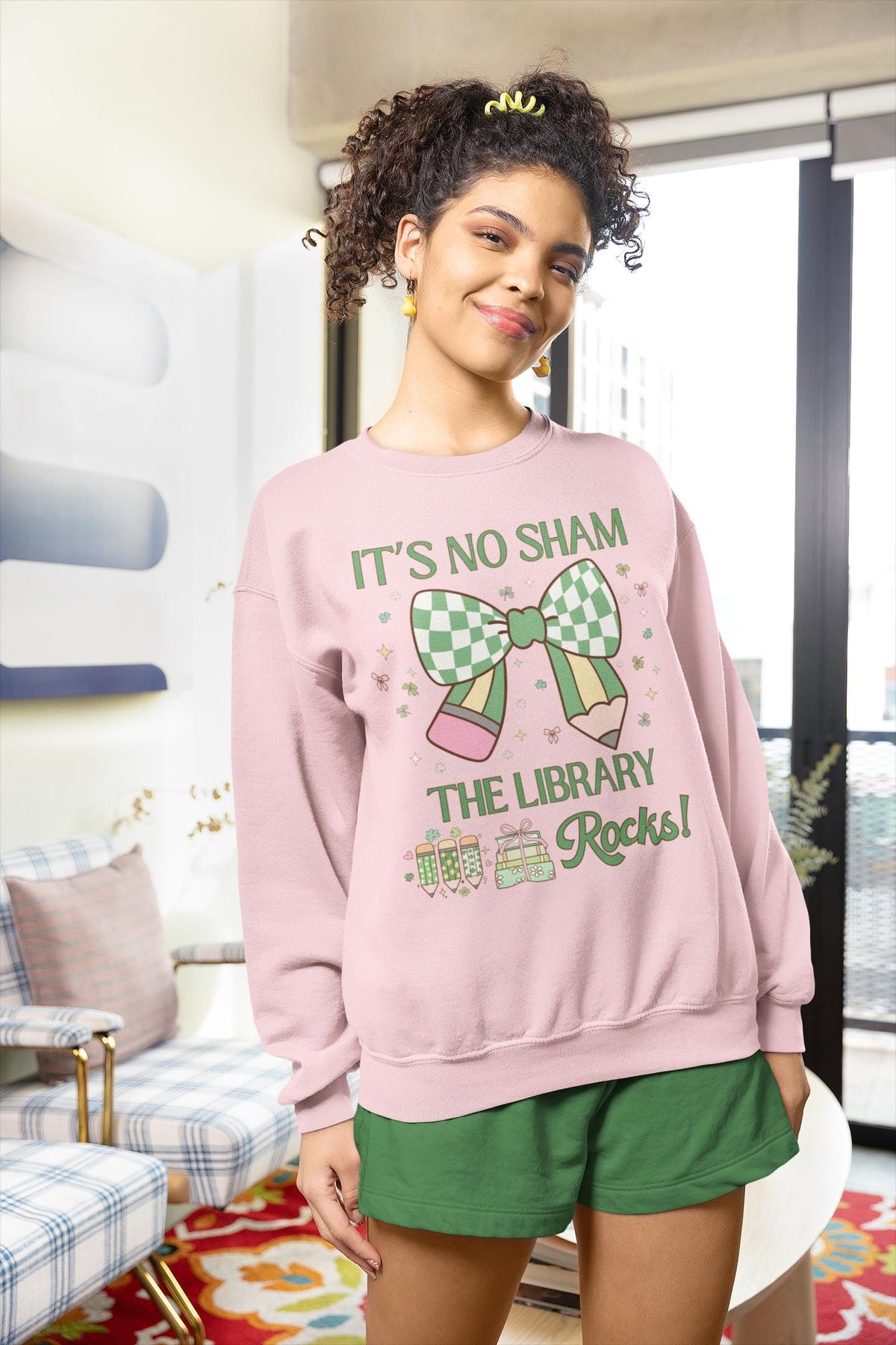 St Patricks Day Librarian Sweatshirt The Library Grade Rocks Funny Saying Bookish Crewneck School Librarian Bookworm or Author Shirt Sweatshirt – Feel-Good Design · Great Gift For Fans