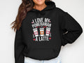 Womens Hoodie with Pomeranian Dog and Latte Design Cute Coffee Lover Gift Funny Dog Hoodie Womens Graphic Sweatshirt Cozy Wear Hoodie – Easygoing Wear · Great Gift For Fans
