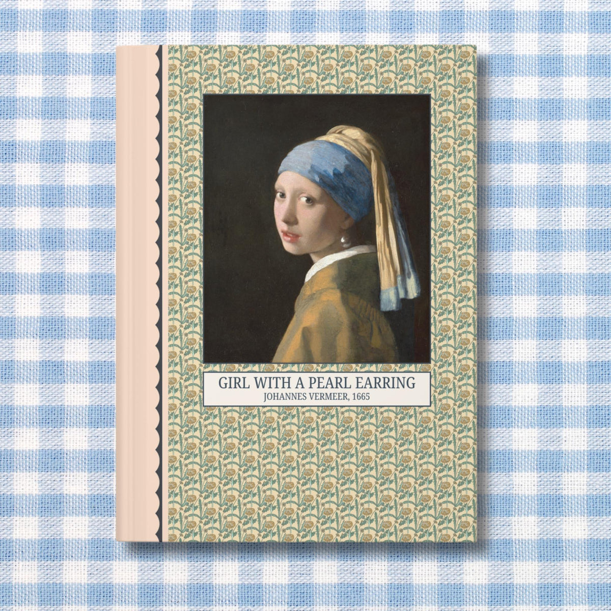 Girl With a Pearl Earring Johannes Vermeer Floral Art History Notebook Cute Art History Journal for Humanities Major Lined Pages Graphic Tee – Premium Graphic · Great Gift For Fans