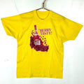 Vintage 1980s TShirt Size Medium Yellow Single Stitch Raspberry Wine Graphic Tee – Soft Feel · High-Quality Print