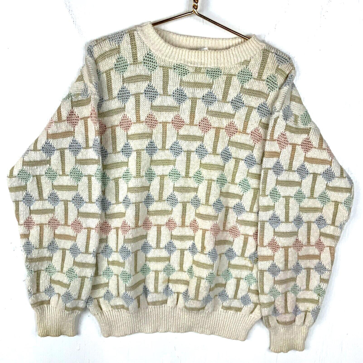 Vintage Grandpa Knit Sweater Size Medium Beige Graphic Tee – Feel-Good Design · High-Quality Print